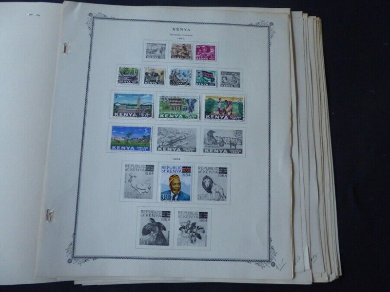 Kenya and KUT 1921-1969 Stamp Collection on Scott Specialty Album Pages