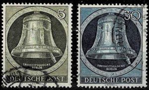 Germany 1952,Sc.#9N75; 78 used Liberty Bell, clapper right