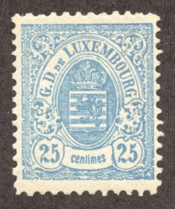 Luxembourg Scott 46b Unused LHOG - 1880 25c Coat of Arms, Haarlem Print