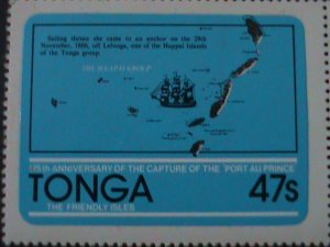 TONGA-1981-SC#499-175TH ANNIV: CAPTURE OF PORTAU PRINCE-MNH-VF-WITH TAP