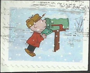 # 5026 Used Charlie Brown Christmas Checking Mailbox