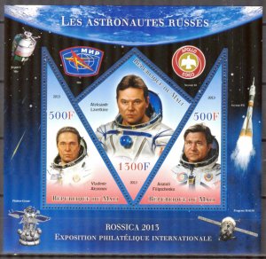 Mali 2013 Space Rossica -2013 Russian Astronauts XVI Sheet MNH