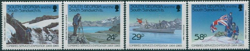 South Georgia 1989 SG191-194 Combined Services Expedition set MNH