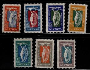 LITHUANIA LIETUVA Scott C8-C14 mixed MH* and Used Airmail set