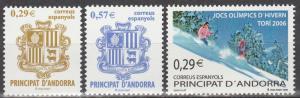 Andorra (Sp) #318-20  MNH CV $3.00  (A9029)