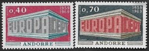SKV)1969 ANDORRA, FRANCE, European Issue, (2), mint