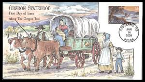 #4376 Oregon Statehood Collins FDC