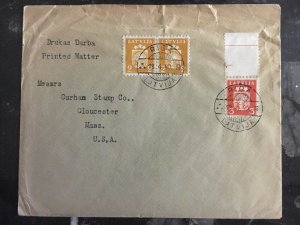 1940 Riga Latvia Printed Rate cover to Gloucester USA