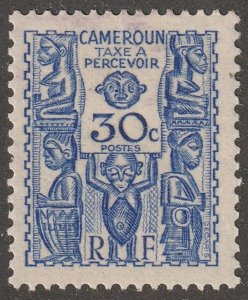 Cameroun, stamp, Scott#J18, mint, hinged,  30 cents,