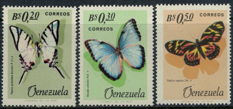 Venezuela #889-91* NH  CV $7.50  Butterflies