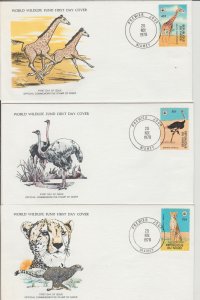 WWF NIGER FIRST DAY COVERS 1978