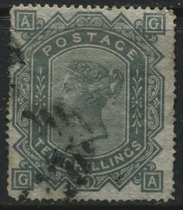 1878 10/ slate Plate 1 GA used, Note 2 pinholes at the lower left (41)