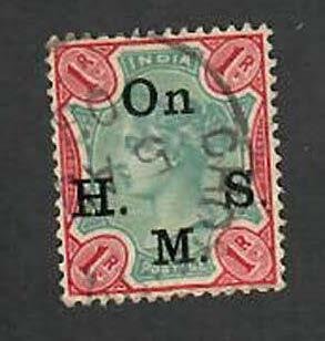 India;  Scott O32; 1892; Used