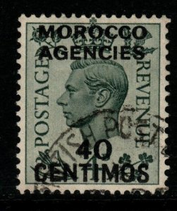 MOROCCO AGENCIES SG169 1937 40c on 4d GREY-GREEN FINE USED