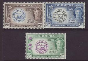 1949 Bermuda Perot Set. U/Mint SG127/129