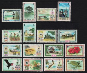 Anguilla Pelican Frigate bird Birds Turtle Hibiscus Fishing 16v SG#130-144a