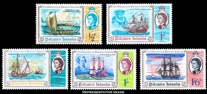 Pitcairn Islands Scott 67-71 Mint never hinged.