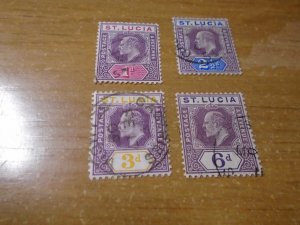 St Lucia  #  51-54  used