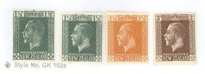 New Zealand #150-152/154 Unused Single