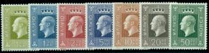 NORWAY #537-43 Complete Olav set, og, NH, VF, Scott $43.85