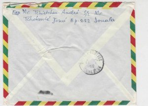 Rep De Cameroun 1969 Regd Airmail Douala Cancels Lady Pic Stamp Cover Ref 30806 