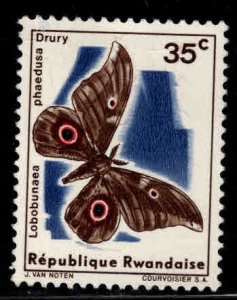 RWANDA Scott 118 MH*  Butterfly stamp