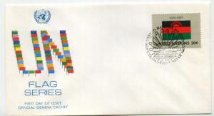 United Nations #403 Flag Series 1983, Malawi, Official Geneva Cachet, FDC