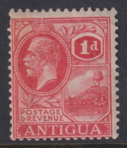 1921 -29 Antigua KGV King George V 1 pence MNH Wmk 4 Sc# 42 CV $4.50 Stk #1