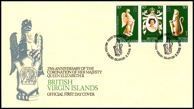 British Virgin Islands 337a-337c U/A FDC