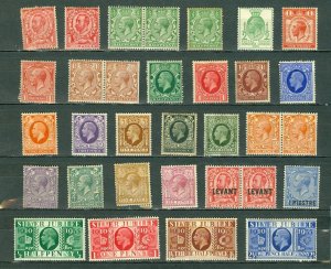 GREAT BRITAIN GEO V NICE LOT of 32 MOSTLY MINT(SOME MNH)...GOOD $$