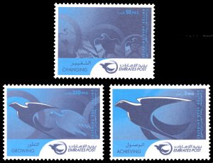 United Arab Emirates 2001 Scott #689-691 Mint Never Hinged