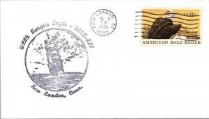 U.S.G.S. BARQUES EAGLE W.I.Z.-327 NEW LONDON CONNECTICUT CACHET COVER 1970
