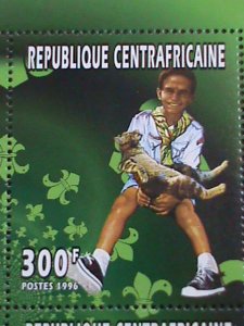 ​CENTRAL AFRICA-1996-SC#1147-  WORLD BOY SCOUTS MNH SHEET  VERY FINE