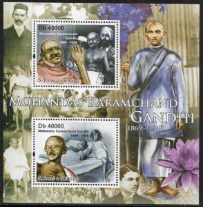 St Thomas & Prince Is #2402 MNH S/Sheet - Gandhi