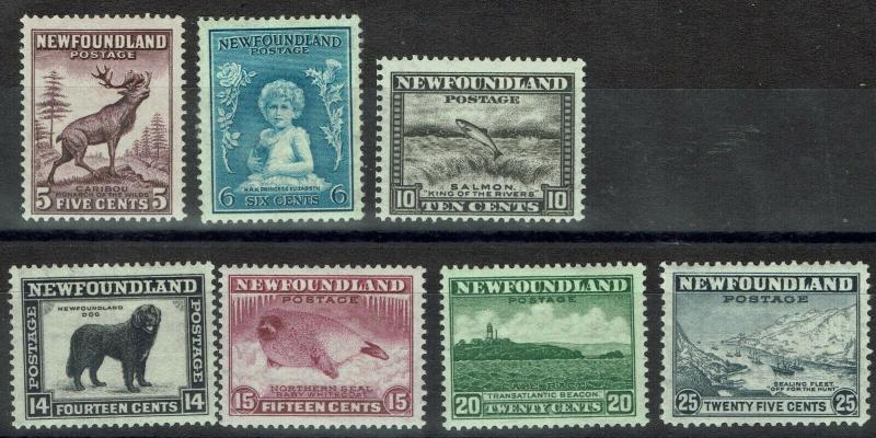 NEWFOUNDLAND 1932 PICTORIAL 5C-20C PERF 13.5 