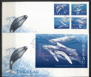 Tokelau 1997 Humpback Whale 2x FDc