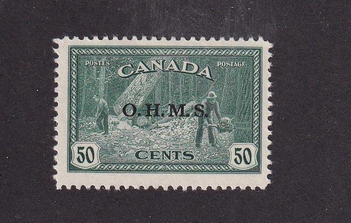 CANADA # O9 VF-MNH OHMS LUMBERJACKS CAT VALUE $330 OHAHCANTONA