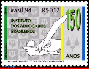 2511 BRAZIL 1994 INSTITUTE LAWYERS, 150th ANNIV JUSTICE, MI# 2612 RHM C-1910 MNH