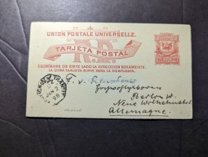 1898 Dominican Republic Postcard and Reply Card Cover to Berlin Germany