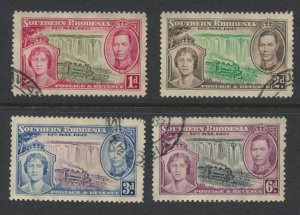 Southern Rhodesia  SG  36 - 39  Sc#  38-41  Used Coronation see details face ...