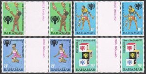 Bahamas 446-449 gutter pairs,449a sheet,MNH.Michel 436-439,Bl.26. IYC-1979.