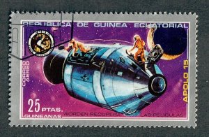 Equatorial Guinea Apollo 15 Issue used single from 1972