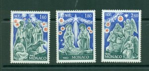 Monaco #1354-56  (1982 Christmas set) VFMNH CV $2.45