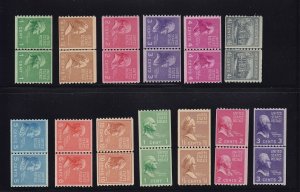 839 - 851 Set Line pairs VF OG never hinged nice color cv $ 140 ! see pic !