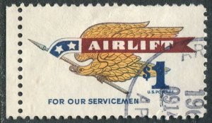 1341   $1  Eagle & Pennant Used VF