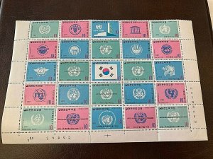 KAPPYSTAMPS KOREA #756-80 1971 UNITED NATIONS ISSUE  MINT  GS1300