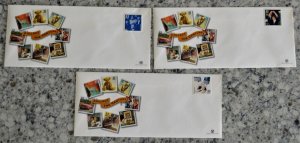 1999 US Sc. #3187 b, k, o Collect the Century stamps on special envelopes, nice