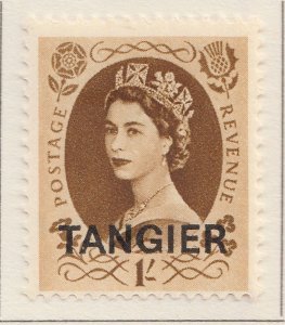 BRITISH MOROCCO TANGIER 1952-54 WMK TUDOR CROWN 1S MH* Stamp A30P4F40694-