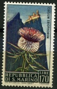 San Marino Sc#660 MNH, 170L multi, Flowers 1967 (1967)