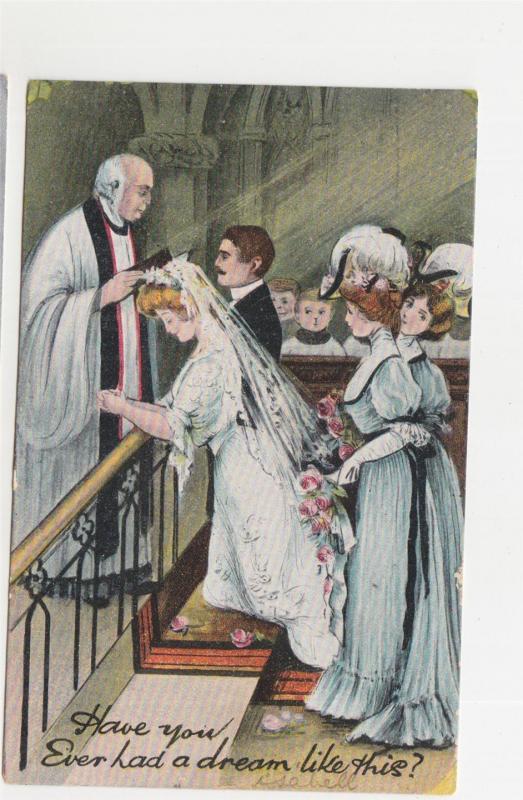 TASMANIA, YORK PLAINS cds., 1911 inwards Victoria ppc. Wedding Ceremony.